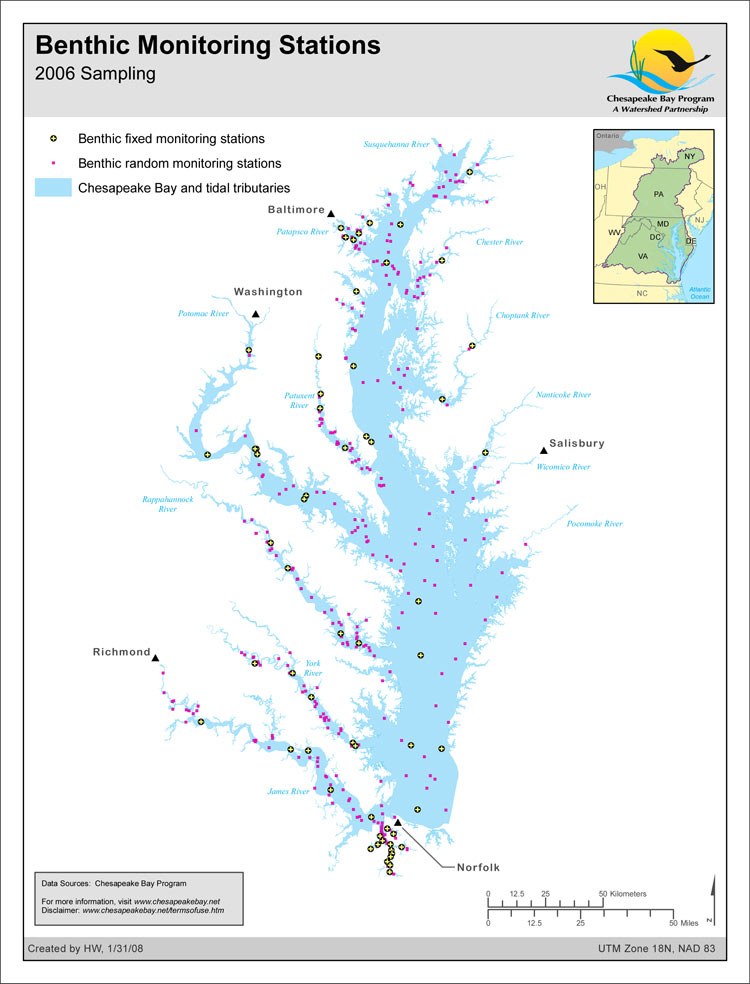 Benthic Monitoring Stations - 2006 Sampling