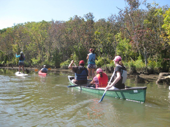 paddling along Dyke Marsh