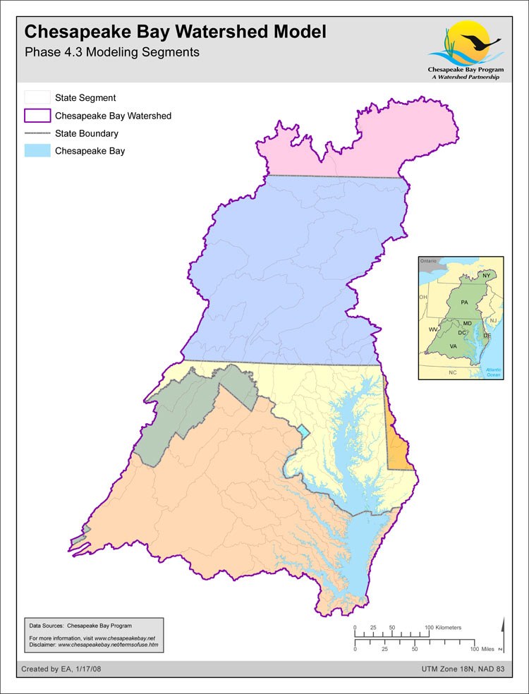 Chesapeake Bay Watershed Model: Phase 4.3 Modeling Segments